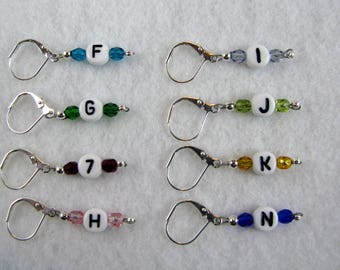 Rainbow Lettered Crochet Removable Stitch Markers - Item No. 1103