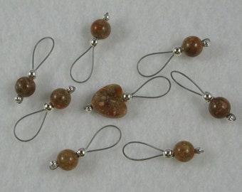 Gemstone Knitting Stitch Markers - US 10 - Item No. 946