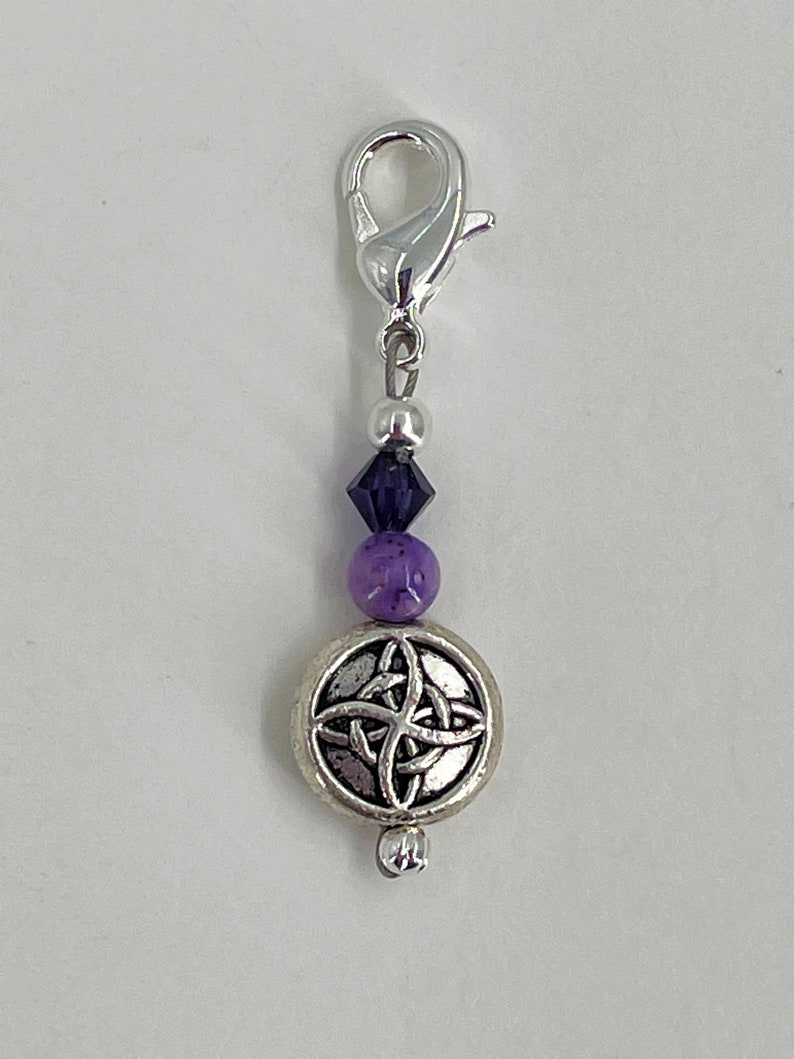 Lobster Claw Stitch Markers Silver Celtic Knot Removable Etsy