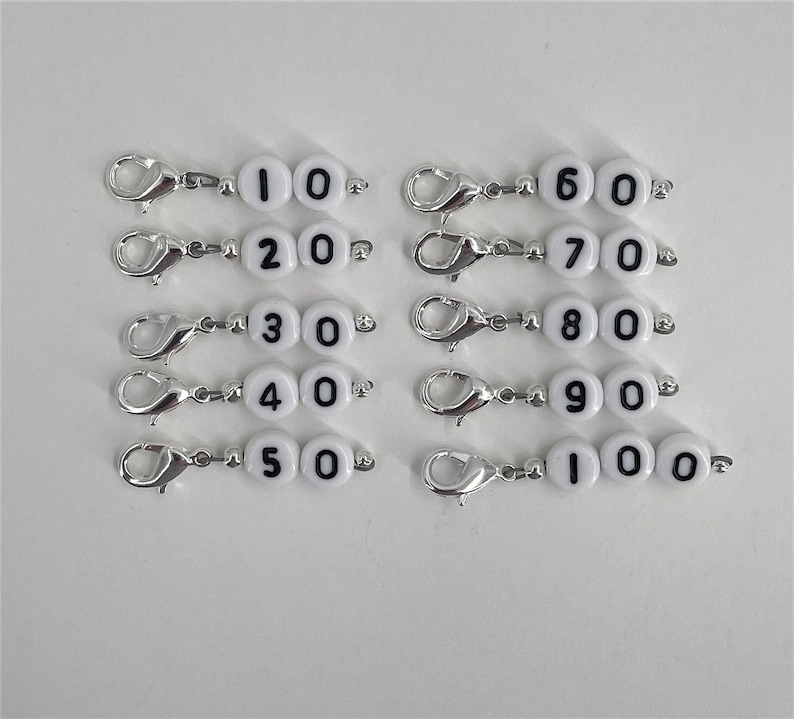 Numbered Removable Stitch Markers With Lobster Claws Item Etsy