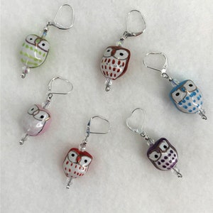 Owl Lever back Removable Stitch Markers - Item No. 1257