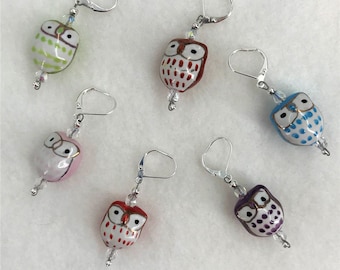 Owl Lever back Removable Stitch Markers - Item No. 1257