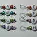 Multi-Colored Letter Stitch Markers For Sock Knitters - US 5 - Item No. 17