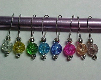Marqueurs de point de perles craquelées arc-en-ciel - US 5 - Article 788