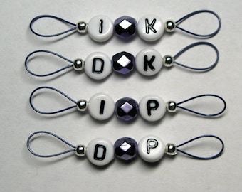 Multi-Purpose Stitch Markers - Increase, Decrease, Knit, and Purl - US 5 - Item No. 605