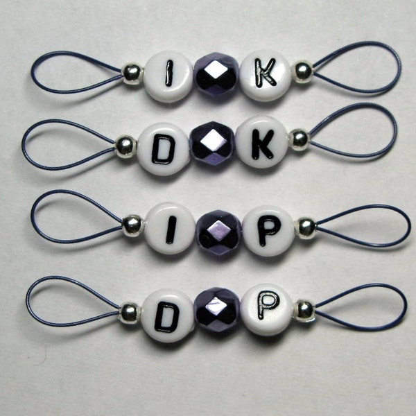 Multi-Purpose Stitch Markers - Increase, Decrease, Knit, and Purl - US 5 - Item No. 605