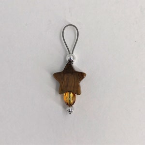 Tiger's Eye Gemstone Knitting Stitch Markers US 5 Item No. 1226 image 3