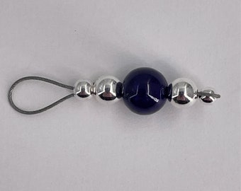 Dark Purple Riverstone Stitch Markers for Sock Knitters- US 5 - Item No. 1373