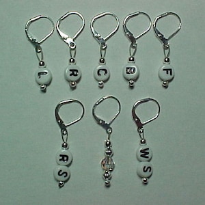 Lettered  Front  Back Center  Left  Right  WS  RS  Plus Swarovski Crystal Removable Stitch Marker - Item No. 906