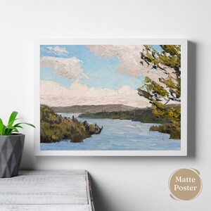 Nature Lover Gift, Cottage Decor, Lake House Decor, Tree Wall Art, Cabin Decor, Lake Poster, Nature Art Print, Outdoorsy Gifts, Lake Life