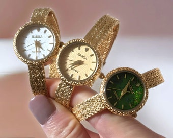 Vintage vrouwenhorloge, polshorloge, sierlijk horloge, vintage horloge, sierlijk gouden horloge, dames gouden horloge, dameshorloge, gouden horloge, cadeau voor haar
