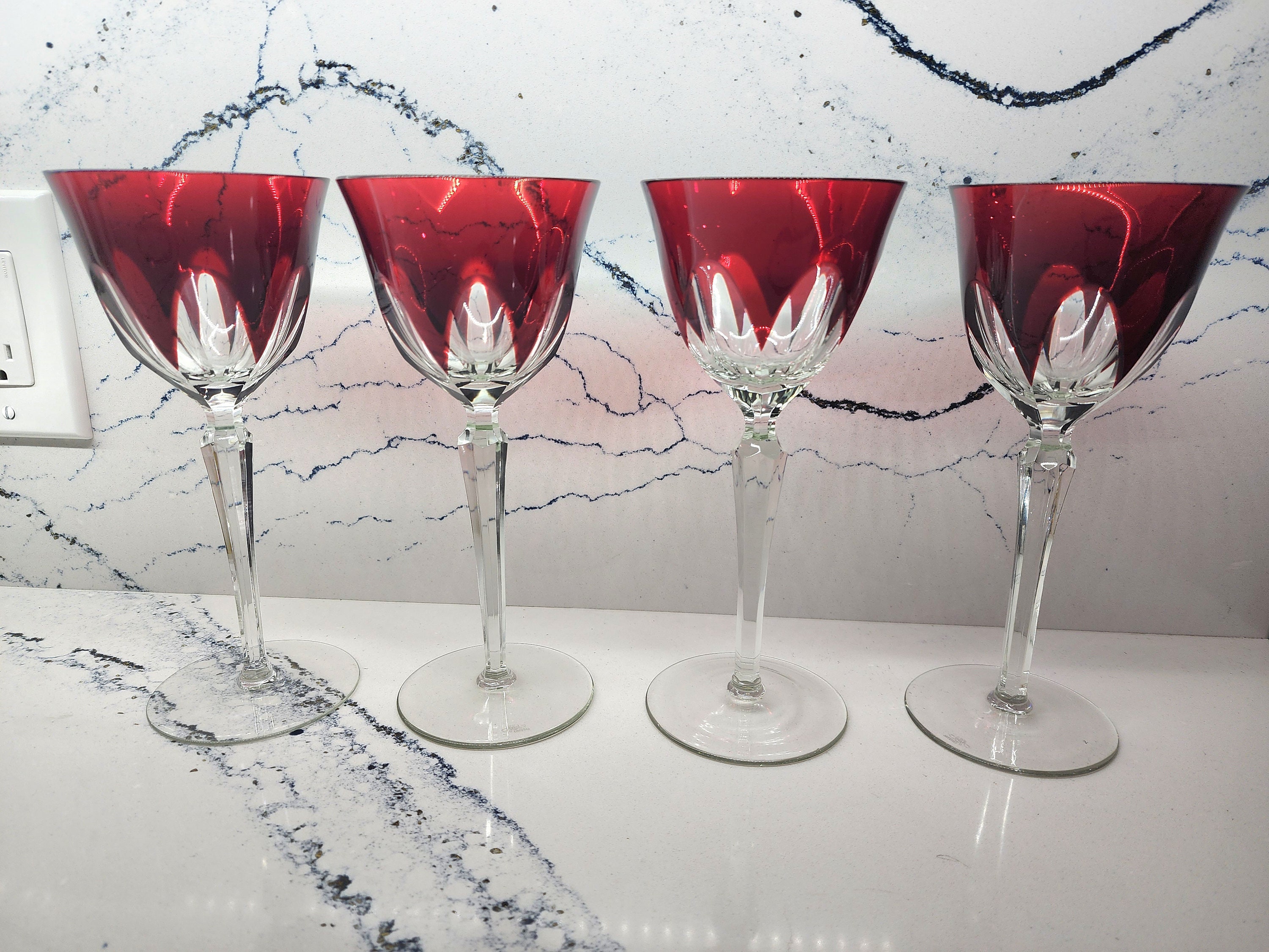 ELBE AJKA 新品クリスタルグラス 2客 ハンガリー 径73x h120 【公式通販】