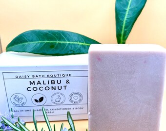All-In-One Shampoo Conditioner and Body Wash Bar - Handmade, Sustainable Beauty Essential, Perfect Vegan Gift for Travel Lovers