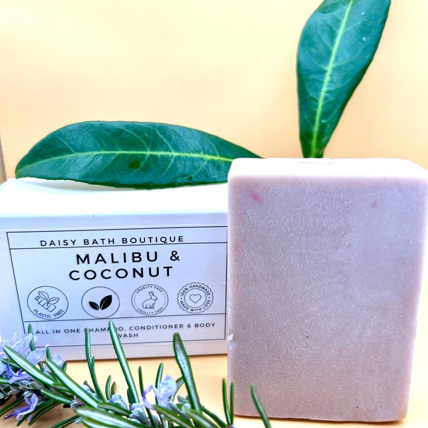 All-In-One Shampoo Conditioner and Body Wash Bar - Handmade, Sustainable Beauty Essential, Perfect Vegan Gift for Travel Lovers