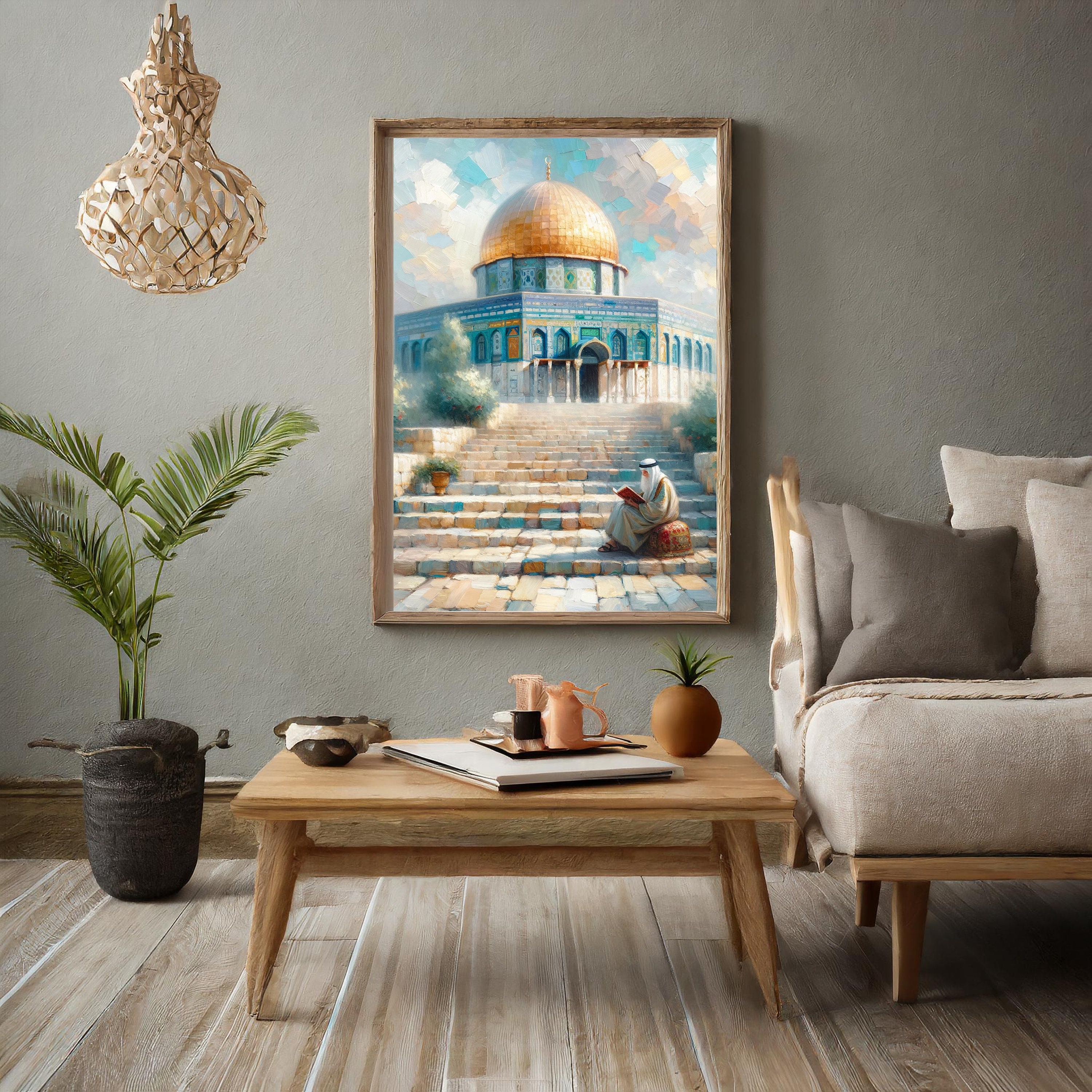 Kubbetu's-Sahra and Dome of the Chain (Silsile) Mosaic Art - 36x46 cm