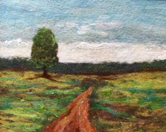 No.418 Lone Tree Too - Needlefelt Art XLarge