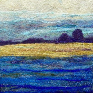 No.672 Golden Field Needlefelt Art XLarge image 1