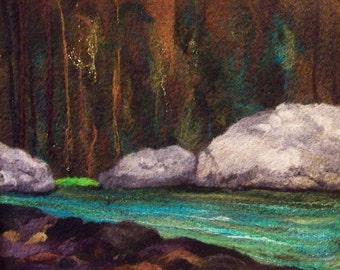 No.684 River Flows - Needlefelt Art XLarge