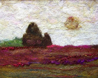 No.646 Rose Field - Needlefelt Art XLarge