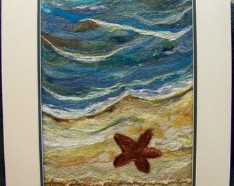 Sale - No.533 Beach Too - Needlefelt Art XLarge