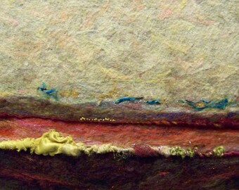 Sale - No.270 Red Field - Needlefelt Art XLarge
