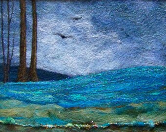 No.674 Blue Hills - Needlefelt Art XLarge