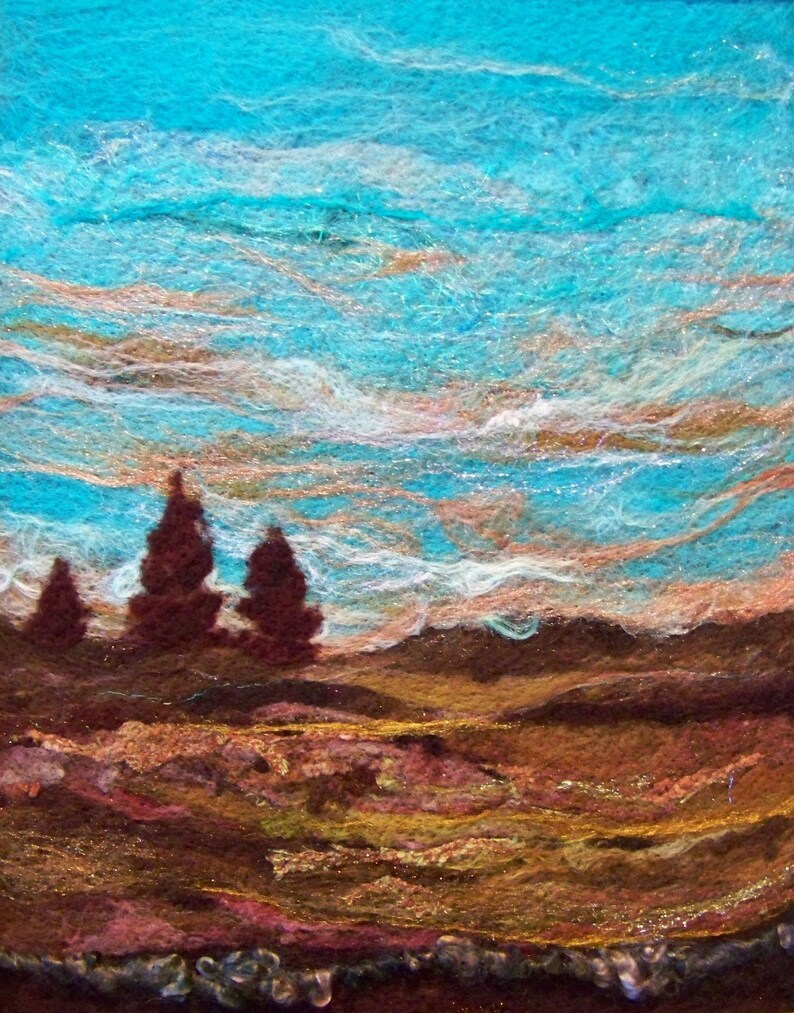 No.446 Indian Summer Needlefelt Art XLarge image 1