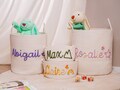 Custom Baby Name Basket, Baby Shower Gift Basket, Rope Basket for Nursery Storage, Newborn Gift, Storage Basket, Toy Organizer, Baby Basket product logo