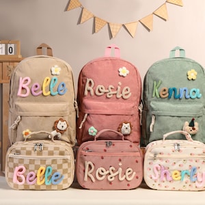 Custom Toddler Backpack Lunch Bag, Personalized School Bag,Toddler Book Bag,Children&#39;s Backpack,School Bag for Girls Boys,Kids Backpack