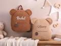 Personalized Embroidered Teddy bear Backpack,Custom Fluffy Teddy Bear Bag for Kids,First Day of School Gifts,Back to School,Kids Backpack product logo