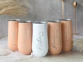 Personalized Bridesmaid Champagne Tumbler, Custom Bridesmaid Proposal Gift for Her, Engraved Champagne Flute, Bachelorette Party Wine Glass product logo