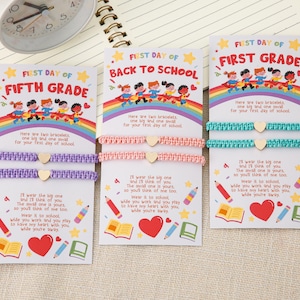 First Day Of School Gifts, Mommy and Me Bracelet Set,Back To School Gift,Perfect Gift for First Day of Kindergarten,Family Bracelet