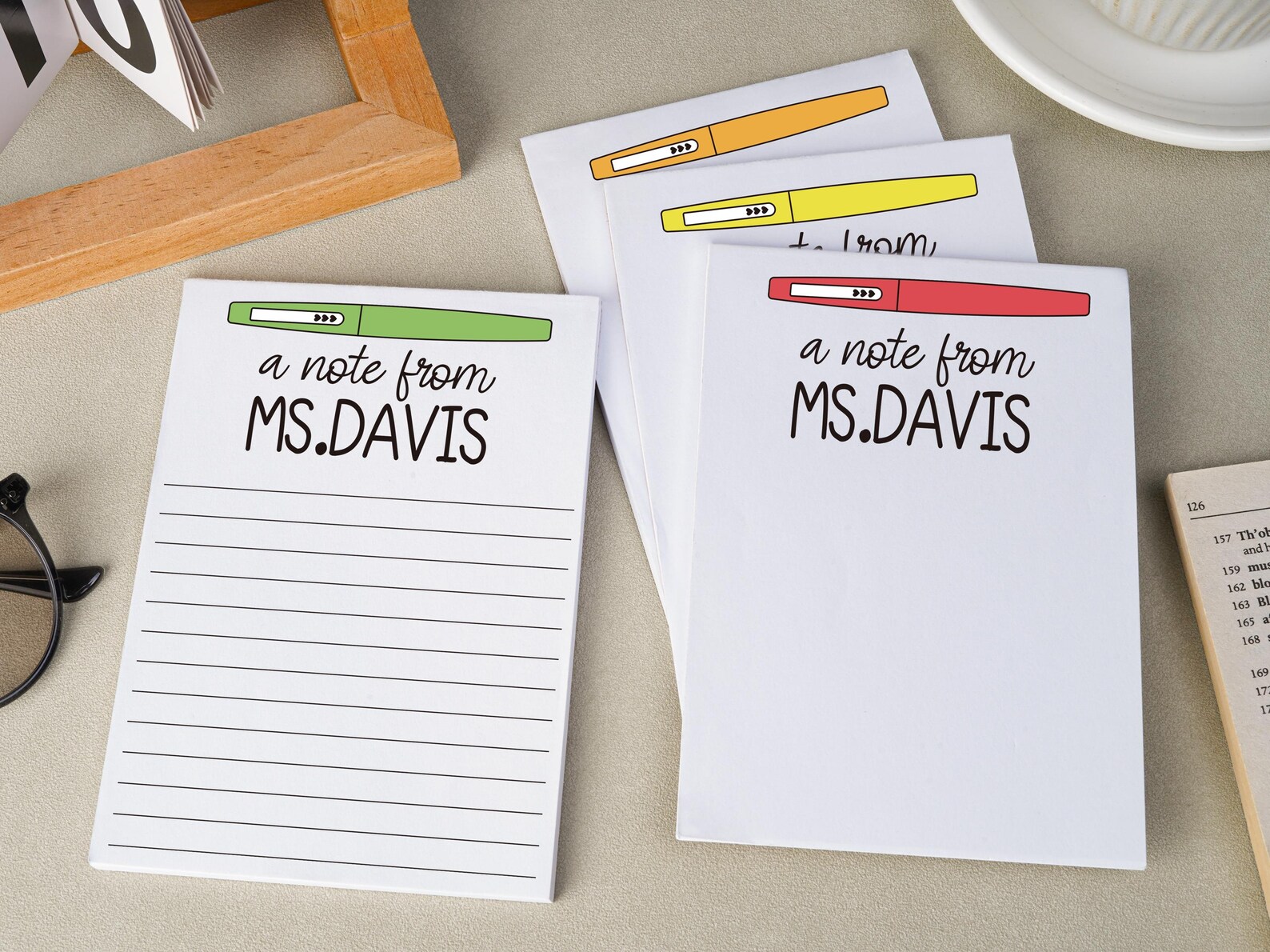 Teacher Appreciation Gift, Customizable Notepad for Educators, Back to ...