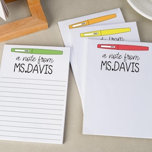 Prezent dla nauczyciela, spersonalizowane artykuły papiernicze do klasy, spersonalizowany notatnik, powrót do szkoły, prezent na koniec roku, prezenty z okazji uznania dla nauczyciela