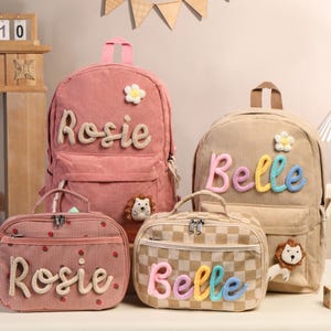 Back to School,Custom Kids Backpack With Name,Toddler Lunch Bag,School Bag for Kids,First Day of School Gift,Kindergarten Gift,Kids Backpack