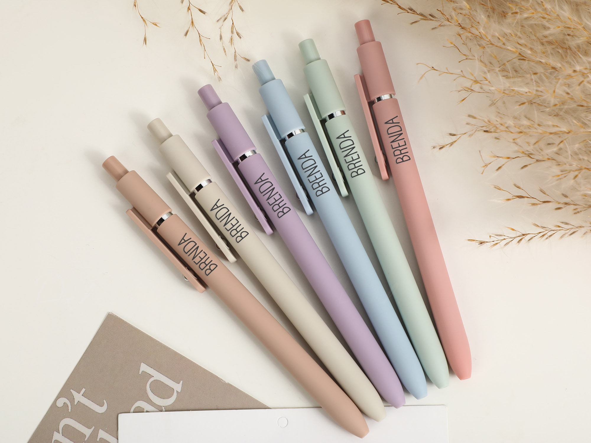 Personalized Pens, Custom Pens, Set of 6 Engraved Pens, Graduation Gift, Gift for Her, Coworker Gift, School Supplies, Office Supplies