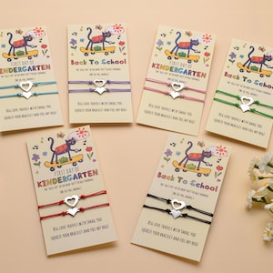 First Day of Kindergarten,Back to School Bracelets,Mommy and Me Heart Braided Matching Bracelets,First Day of School,Family Bracelet