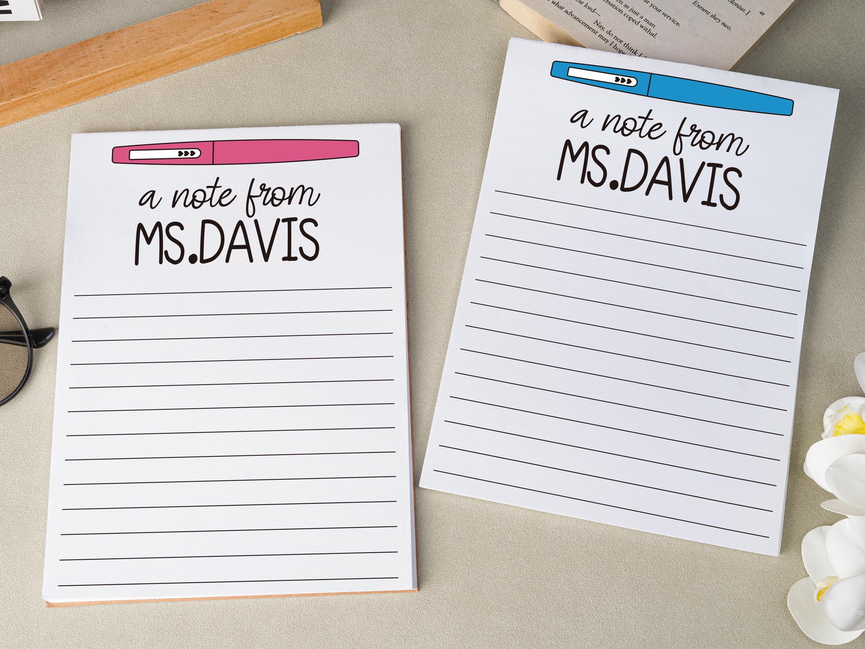 Teacher Appreciation Gift, Customizable Notepad for Educators, Back to ...