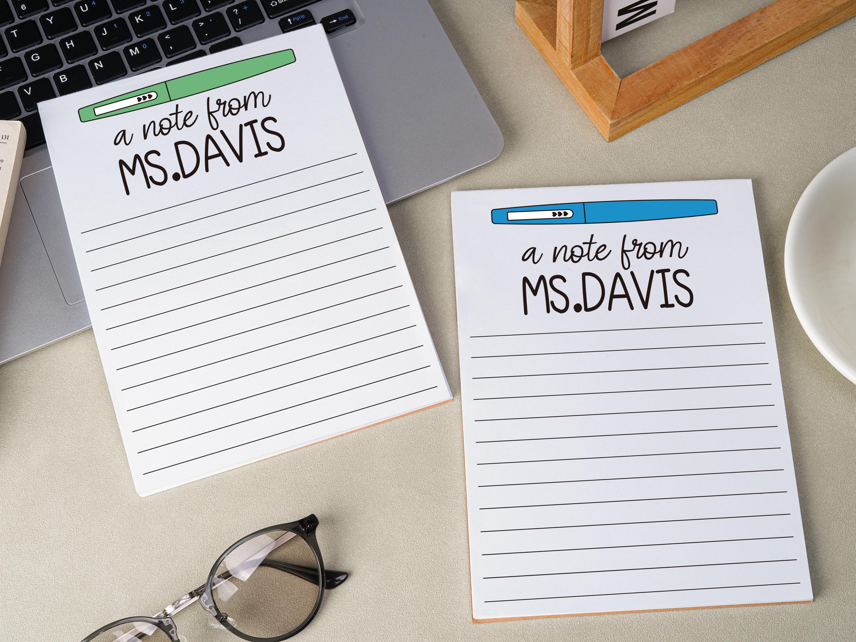 Teacher Appreciation Gift, Customizable Notepad for Educators, Back to ...