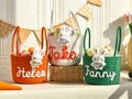 Personalized Easter Basket for Kids, Custom Name Easter Bunny Basket, Easter Egg Hunt Basket, Easter Bucket, Boy Girls Easter Basket product logo