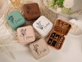 Personalized Travel Jewelry Box, Bridesmaid Proposal Gifts, Gifts for Her, Party Favors, Custom Birth Flower Jewelry Case, Jewelry Organizer product logo