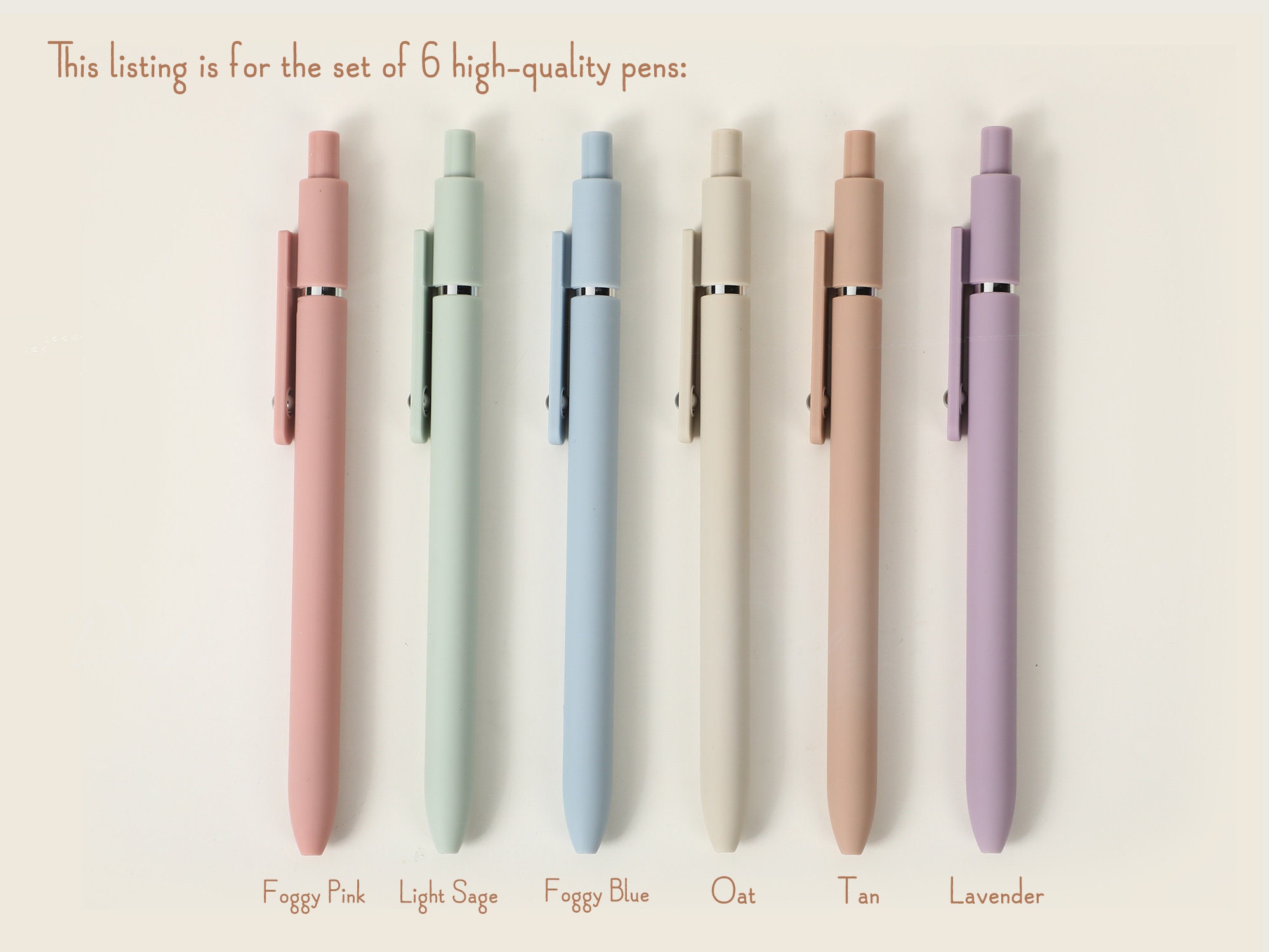 Personalized Pens, Custom Pens, Set of 6 Engraved Pens, Graduation Gift, Gift for Her, Coworker Gift, School Supplies, Office Supplies