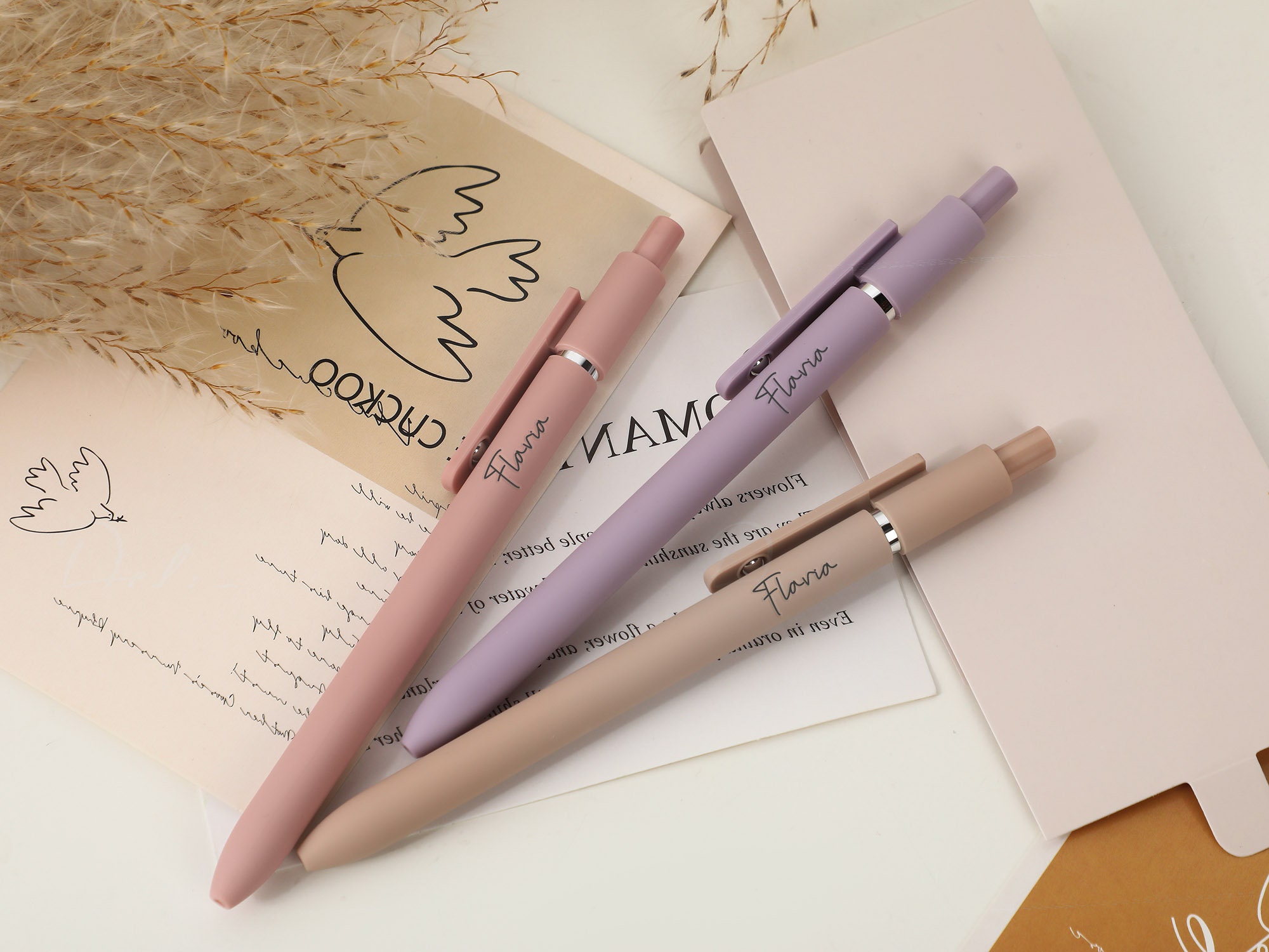 Personalized Pens, Custom Pens, Set of 6 Engraved Pens, Graduation Gift, Gift for Her, Coworker Gift, School Supplies, Office Supplies