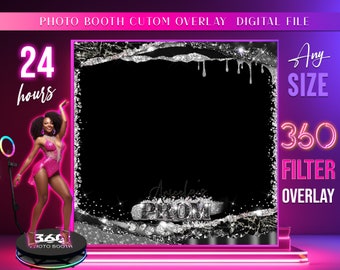 Short Time - Drop off, Black Prom 2024 Photobooth Overlay | Abschlussfeier 2024 Abschlussball-Fotostand-Vorlage | Abschlussball Overlay 2024 |