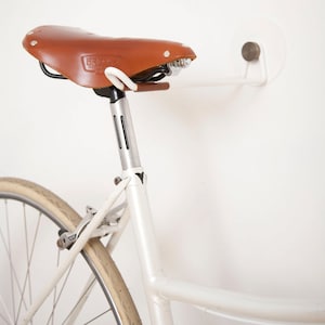 Bike Hooks / White Vintage Skin / BRASS image 1