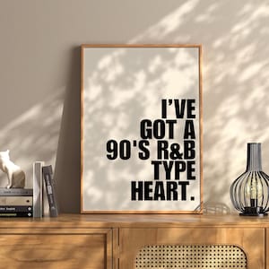 R&B Heart Wall Art Print Vintage Bar Cart Retro Aesthetic Kitchen Decor Poster Apartment Funky Decor Instant Printable Digital Download
