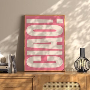 Ciao! Wall Art Print Vintage Bar Cart Retro Aesthetic Kitchen Decor Poster Apartment Funky Decor Instant Printable Digital Download