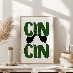 Cin Cin Print Retro Home Bar Decor Vintage Bar Print Cart Wine Poster Alcohol Wall Art Fun kitchen art Aesthetic wall art Apartment Decor