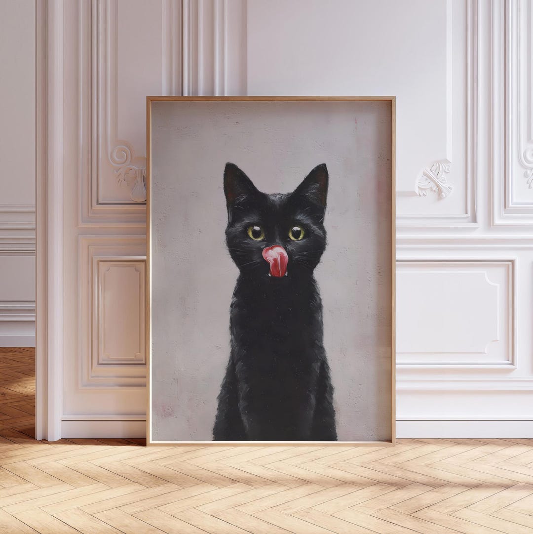 Cat Eclectic Digital Prints Vintage Wall Art Prints Decoration Retro ...