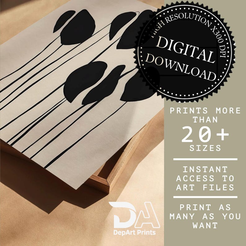 Black and White Digital Prints Vintage Wall Art Prints Decoration Retro